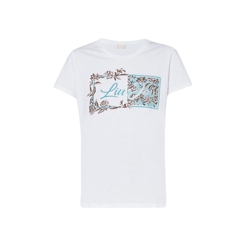 Liu Jo T-shirt T-shirt Donna con stampa e applicazioni Tiffany P24-LIU.JOMA4340JS923-N9336-XS - Francavilla Moda